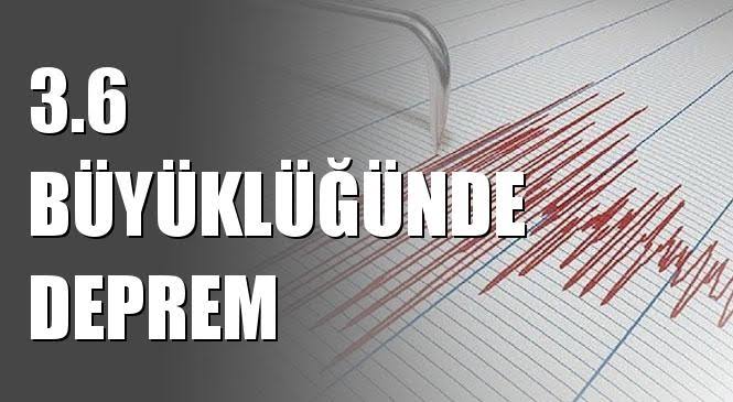 Mersin'de 3.6'lık Deprem